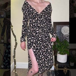 Floral V Dress